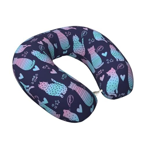 Silhouette - Almohada de viaje de espuma viscoelástica para el cuello, almohada esencial de viaje, almohada de cuello para viajar/dormir, accesorios de viaje para mujeres y hombres
