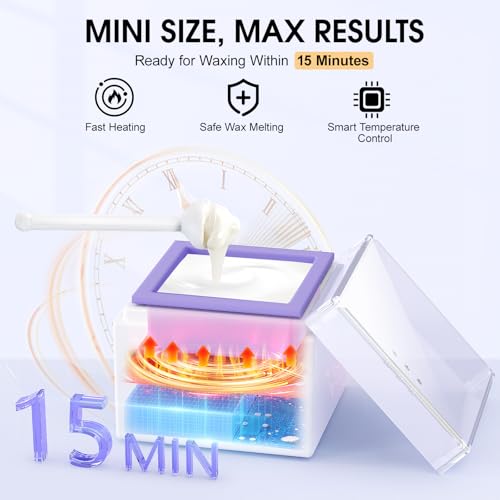 SUBAY Nose Wax Kit, Cordless Mini Wax Warmer for Ear Eyebrow Hair Removal, Waxing Kit for Women Men with 100g Beads, 6 Nose Sticks, 6 Applicators, Storage Bag, Rechargeable Machine for Face Waxing - Thumbnail 3