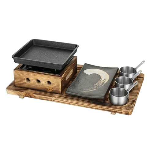 Portable BBQ Grill - Korean Japanese Tabletop Charcoal Barbecue Oven & Alcohol Stove for Indoor Dining Camping Outdoor Picnics - Perfect for Family Gatherings & Parties