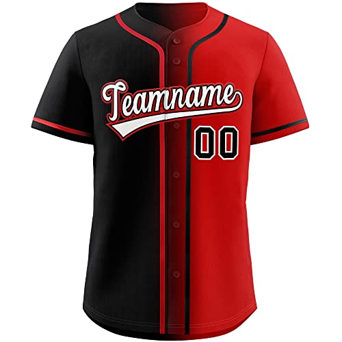 Custom Gradient Baseball Jersey for Men/Women/Youth, Embroidered Personalized Team Name Number Logo