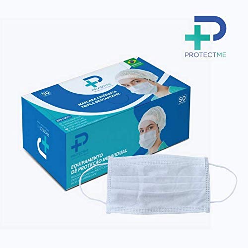 Máscara Cirúrgica Tripla Descartável Emb. c/ 50 unid.