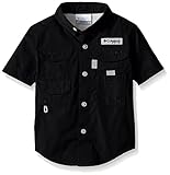 Columbia Youth Boys Bonehead Short Sleeve Shirt, Large, Black