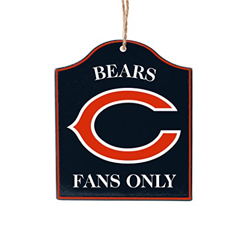 Boelter Brands NFL Chicago Bears Wooden Fan Sign Ornament
