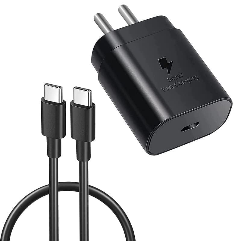 Image of BLACKSHEEP Original 25W Samsung Type C Super Fast Charger 3.3FT Type C Charging Cable Adaptor Android Phone Wall Charger for Samsung Galaxy S23 Ultra /S23 /S23 Plus /S22 /S22 Ultra