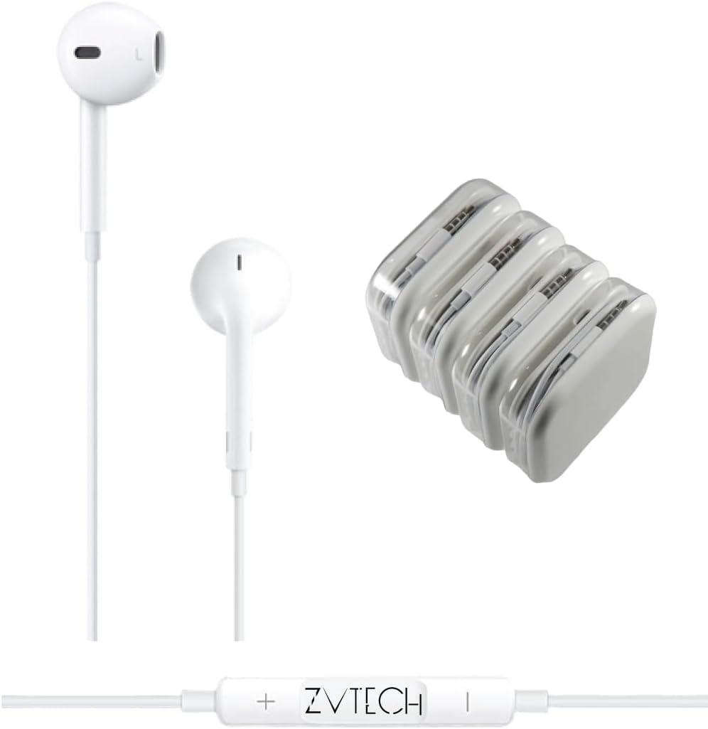 ZVTECH Premium Earphones for Apple and Android Devices, Earphones with Mic & Volume Control