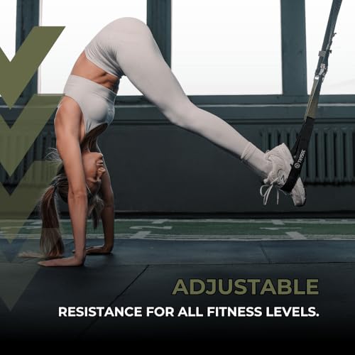 Image of THYSOL Resistance Trainer Pro Xtreme Straps Army | Sling Trainer Set with Adjustable Door Anchor | Fitness Home Workouts - Suitable for Travelling & for Training Indoor & Outdoor