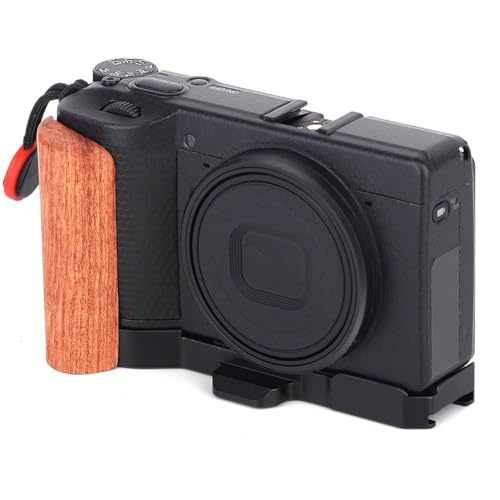 Empuñadura Ricoh GR4 de madera que soluciona caídas con base de aluminio protectora 2