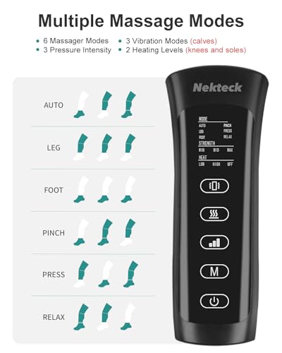 image for Nekteck Leg Massager for Circulation and Pain Relief, Air Compression 