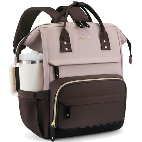 Image of LOVEVOOK Laptop Backpack for Women, 15.6 Inch Work Business Backpacks Purse With Large Capacity