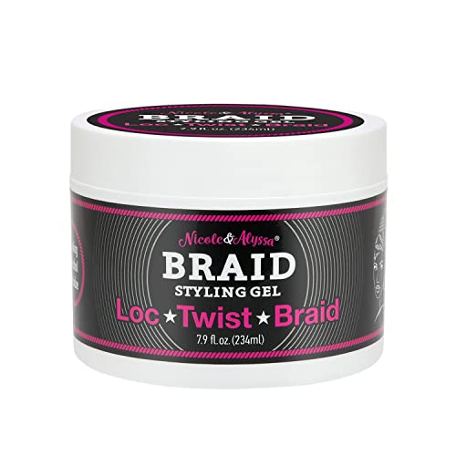 Nicole & Alyssa - Braid Styling Gel for Locs, Twists, and Braids - Define Your Hair with Healthy, Frizz-Free, and Moisturized Hold for Perfectly Defined Styles (7.9 oz)