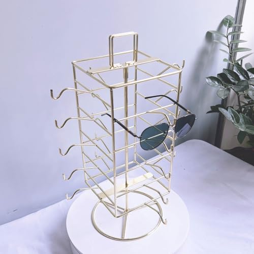 Expositor de gafas de varias posiciones y soporte de metal dorado 5