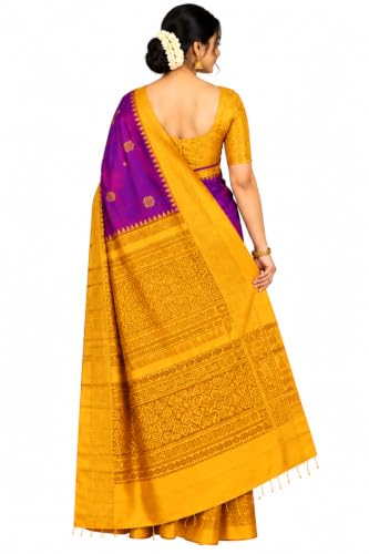 Generic mustard ilkal silk saree – image 3