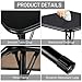 FurnitureR Folding Table 33.5 inches Square, No Assembly Required Saving for Home Office Indoor Small Spaces, Patio Balcony Backyard Poolside Outdoor, Black