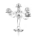 DZ Bling Bling Candelabra Cake Décor