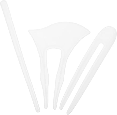 TEHAUX Molde de resina de silicona para horquilla, 3 piezas, moldes de silicona para el cabello, horquilla de pelo para bricolaje, molde de resina