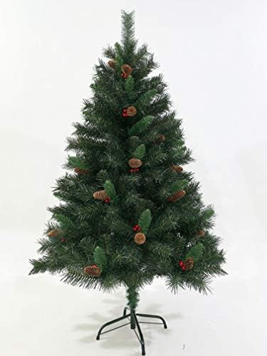 EVRE Artificial Christmas Tree 4ft with 300 PVC Tips Branches & Strong Metal Stand(4Ft, Evergreen)