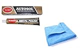 Fórmula fácil de usar. Solvol Solvol Autosol - Tubo de pulitura (75 ml) para metal y 1 paño de microfibra, color cromado