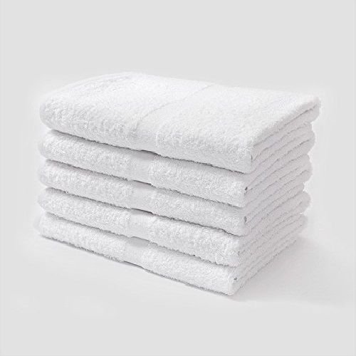 120 New White Bath Towel 24X48 100 Cotton 10 s CAM Border Hotel Motel Salon
