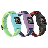Vanet 3 Pack Compatible with Garmin Vivofit Jr 3 Bands for Kids, Soft Nylon Straps Silicone Sport Breathable Bands Adjustable Replacement Wristbands