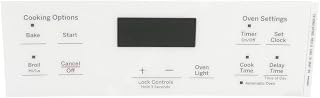ForeverPRO WB07X26639 Faceplate Graphics (Wh) for GE Range
