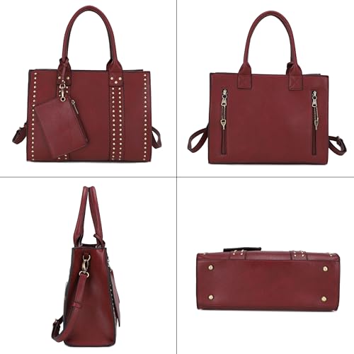 Image of JESSIE & JAMES Satchel Purses for Women Shoulder Bags Crossbody Top Handle Handbags with Adjustable Strap Card Pouch
