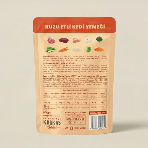 Kito Fresh Kuzu Etli Kedi Yemeği 80 g - Görsel 6