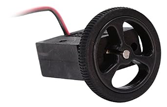 70 x 8mm Black Robot Wheels
