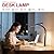 LED desk lamp for home office, architect computer work light,Touch color temperature stepless dimming and adjustable flexible gooseneck tube. desk lamp with clock , suitable for reading and studying.