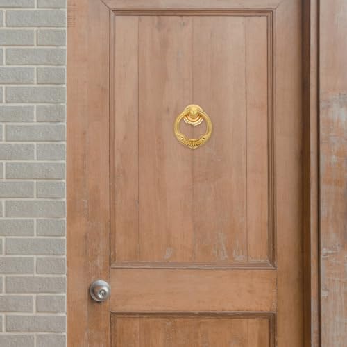 Aldaba para puerta de diseño vintage dorado en aleación de zinc resistente 6