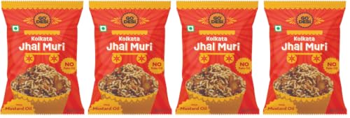 Image of GO DESi Kolkata Jhalmuri Bhel, No Palm oil 100 grams pack of 4