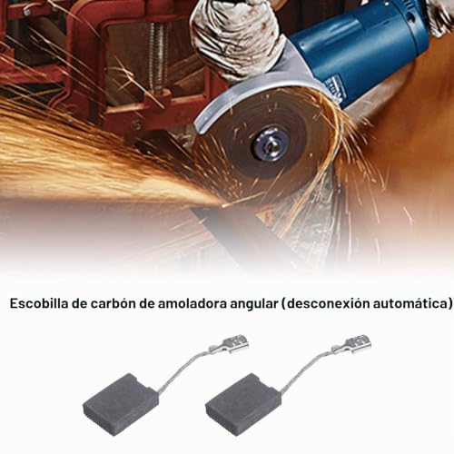 Miniatura 3 de Be In Your Mind 2 Pares De Escobillas De Carbón Para Amoladora Angular 1607014171 Con Corte Automático 22x16x6,3 Mm Compatible Con Bosch Gws 18-230 Gws 19-230 Gws 20-230 H Gws 21-230
