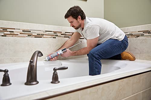 GE Sealants & Adhesives GE612 Tub & Tile Silicone 1 Sealant, 10.1oz, Clear (Pack of 3)