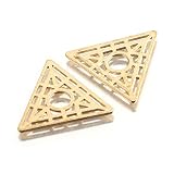 DIY Cristal Charms 20pcs / lot Triangle de barreaux Bruts Charmes Coeur Broderie Pendre des Boucles d'oreilles Bricolage Bracelet Supplies Bijoux Maison de Bijoux (Metal Color : Triangle)