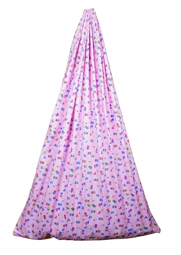 Image of Born Baby Hanging Swing Cradle Cotton thottil Cloth thuni for Babies Baby Boy's and Girl's Sleep Cotton Cloth Cradle /Zula / /Jhula /Jhoola for New Born Babies (Pink)