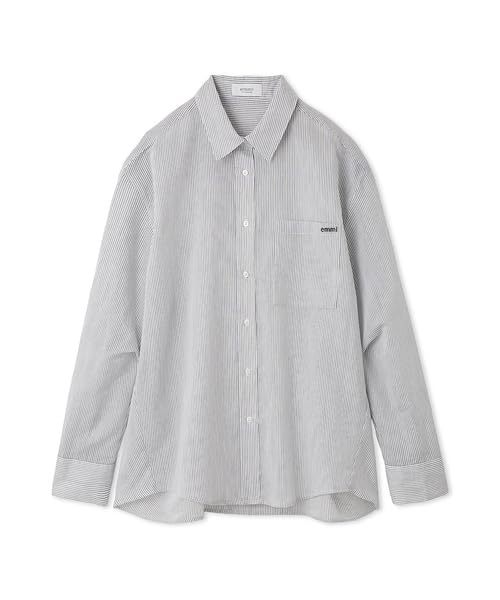 【新品即発送】emmi シアーストライプシャツ　ホワイト Amazon | [エミ] シアーストライプシャツ 13WFB254036WHTF | シャツ