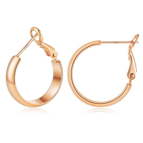 Image of Gacimy Gold Hoop Earrings for Women with 925 Sterling Silver Post