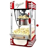 Xiraivke ポップコーンメーカー新しい小型ポップコーンマシン、完全に自動の手のクランクは、大人や子供たちによって運営することができます 手作り 簡単 自動 ポップコーン 電気 式家庭用 安全 ホームパーティ イベント 大活躍