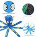 Quietschendes Hundespielzeug, Oktopus-Spielzeug, Baumwolle, kein Füllstoff, Kauspielzeug für Hunde (blau + lila)
