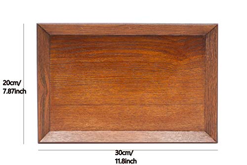 Japanese Style Classic Wooden Plain Tea Tray, Rectangle #TOP3