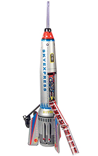 Alexander Taron Importer Friction Driven Tin Rocket Ship Collectible