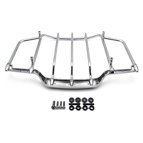 Httmt Mt502-008-Cd Chrome Luggage Rack Trail Compatible With Harley Air Wing Tour Pak Trunk Pack 1993-2013 Harley Electra Street Glide #TOP3