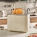 Morphy Richards Equip 2 Slice Toaster, Defrost and Reheat, Browning Controls, Variable Wide Slots, Removable Crumb Tray, 800W, Cream, 222065