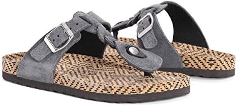 MUK LUKS Women's Marsha Terra Turf Sandals, Dark Grey, 6 | Image 7