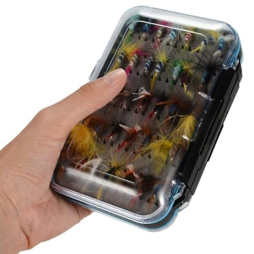 64pcs Dry Flies Bass Salmon Trouts Flies Nymph and Streamer Fly Fishing Flies Kit Waterproof Fly Box for Trout Fly Fishing Flies - Image 6