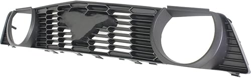 Miniatura 3 de Para parrilla Ford Mustang 2010 2011 2012  Carcasa e inserto gris texturizado  Modelo GT  Plástico  Reemplazo para FO1200516  AR3Z8200BB