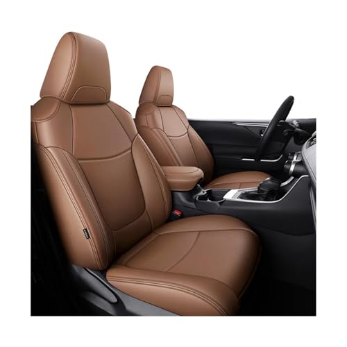 カーアクセサリー シートカバー 5人乗り用 のレザー製 トヨタ RAV4 カローラ シビル CHR ヤリス対応(Brown)