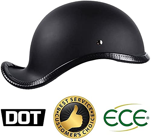 Retro Open Gezicht Motorhelm – ABS Schelp – Lichtgewicht – 3C Gecertificeerd – Voor Volwassenen En Tieners – Max. Hoofdomtrek 65 Cm – Geschikt Voor Scooter En Elektrische Fiets