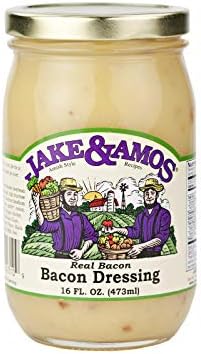 Jake & Amos Homemade Bacon Dressing, Famous in Amish Country, Pint (Pack of 2)