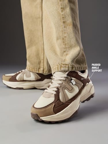 Image of The Souled Store Raptors V2: Men and Boys Low Top Sporty Casual Street Wear Chunky Sneakers | Retro Trainer with Breathable Mesh, Cushioned EVA Midsole & Ultra-Grip Rubber Outsole