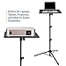 AkTop Pro Laptop Projector Tripod Stand, Universal Laptop Floor Stand Adjustable Tall 23 to 46 Inch, Foldable Computer DJ Equipment Holder Mount, Perfect for Stage or Studio with Portable Travel Bag